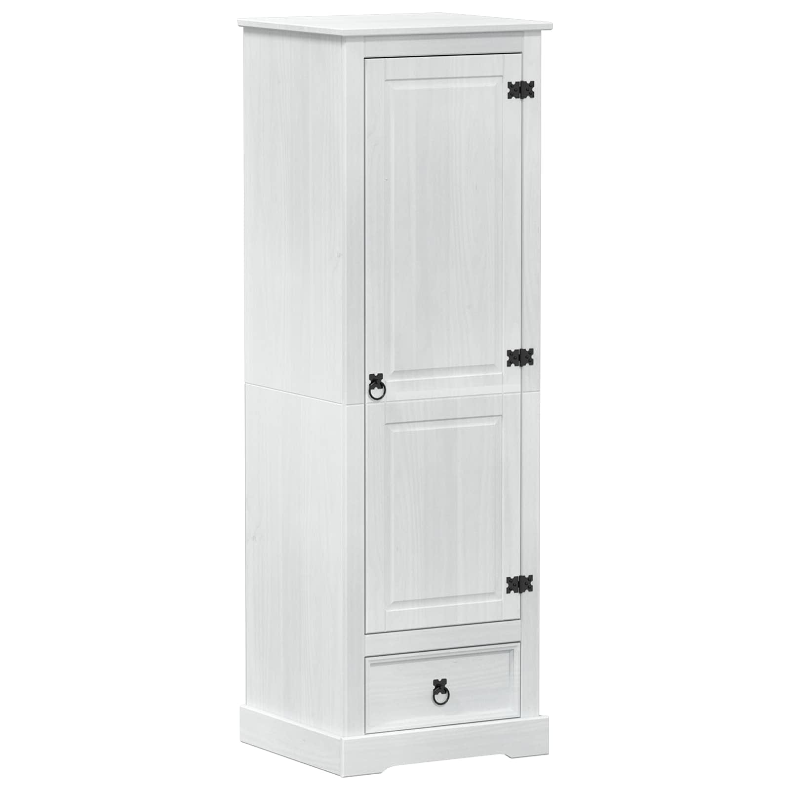 Kasten met lade Wit 55 x 50 x 170 cm Massief grenenhout
