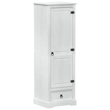 Kasten met lade Wit 55 x 50 x 170 cm Massief grenenhout