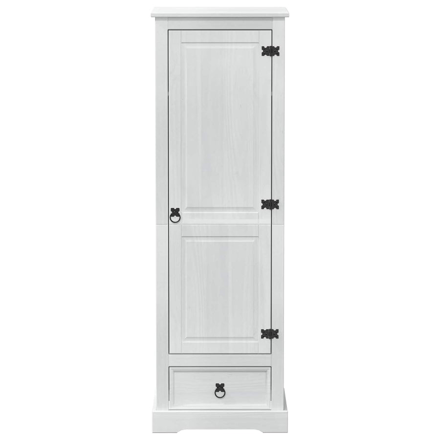 Kasten met lade Wit 55 x 50 x 170 cm Massief grenenhout