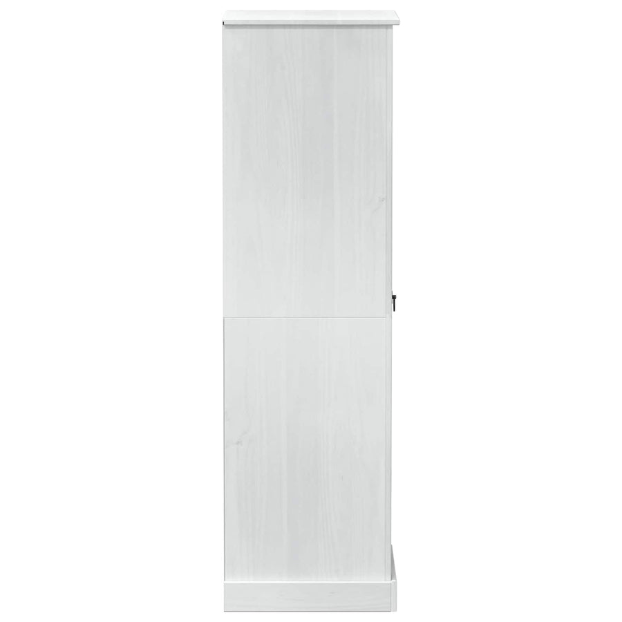 Kasten met lade Wit 55 x 50 x 170 cm Massief grenenhout