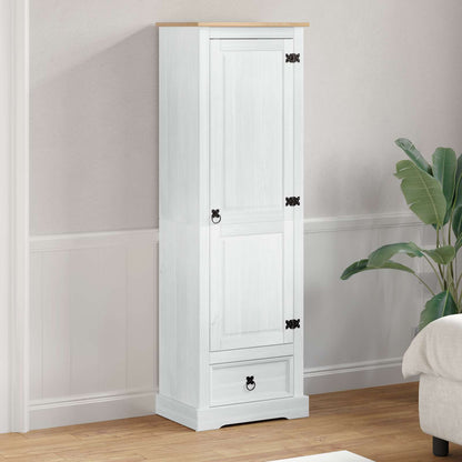 Kasten met lade Wit 55 x 38 x 170 cm Massief grenenhout
