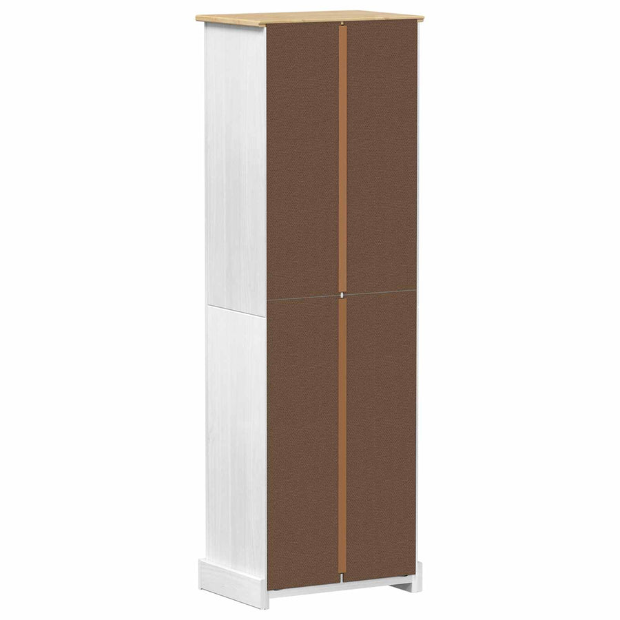 Kasten met lade Wit 55 x 38 x 170 cm Massief grenenhout