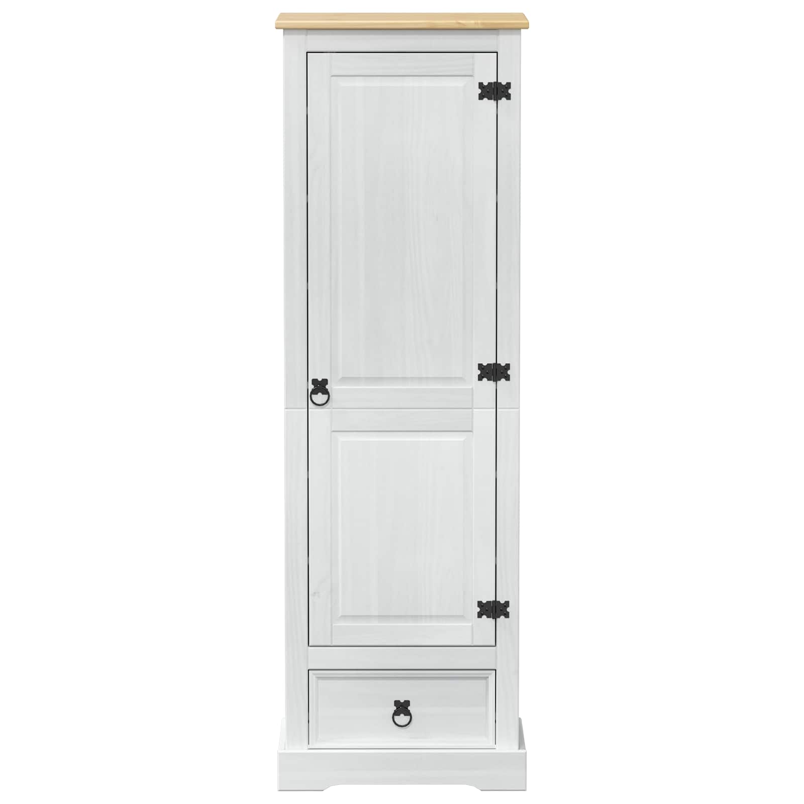 Kasten met lade Wit 55 x 38 x 170 cm Massief grenenhout