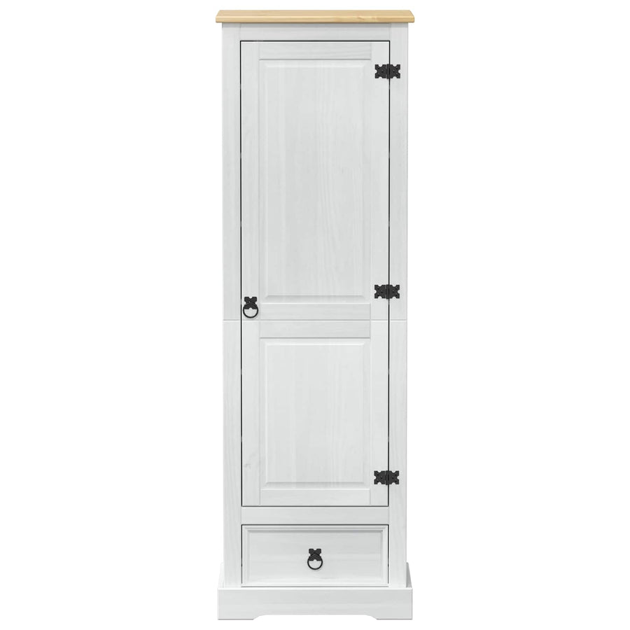 Kasten met lade Wit 55 x 38 x 170 cm Massief grenenhout
