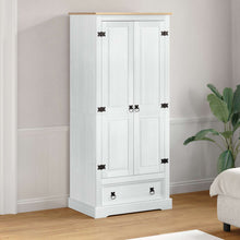 Kasten met lade Wit 76 x 50 x 170 cm Massief grenenhout