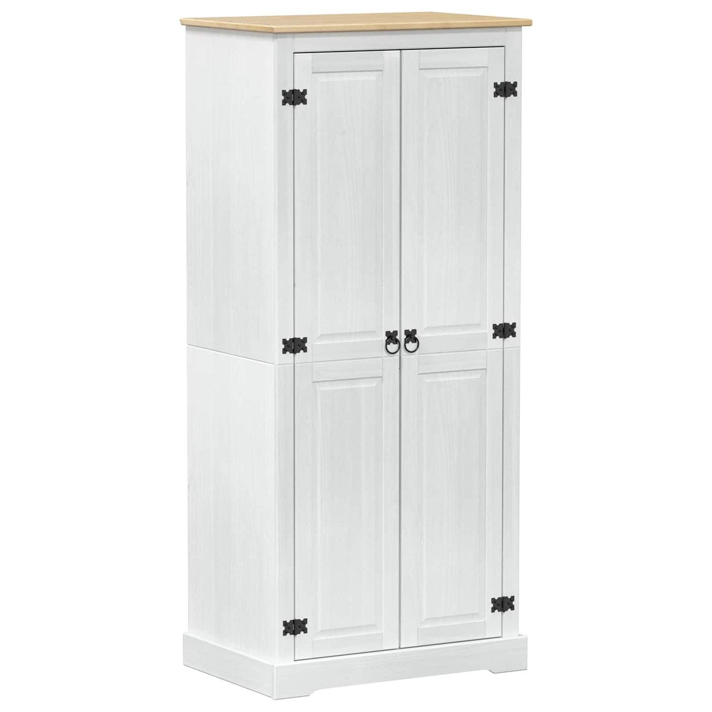 Kasten met plank Wit 76 x 50 x 170 cm Massief grenenhout