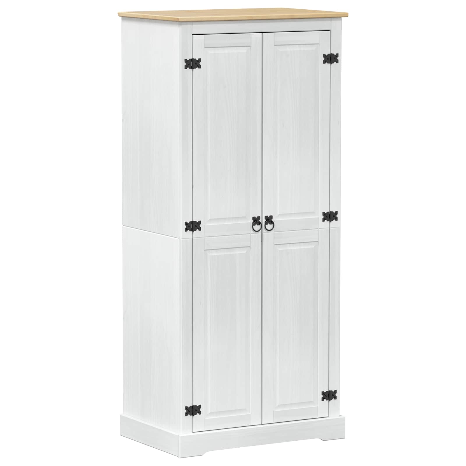 Kasten met plank Wit 76 x 50 x 170 cm Massief grenenhout