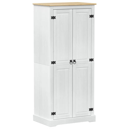 Kasten met plank Wit 76 x 50 x 170 cm Massief grenenhout