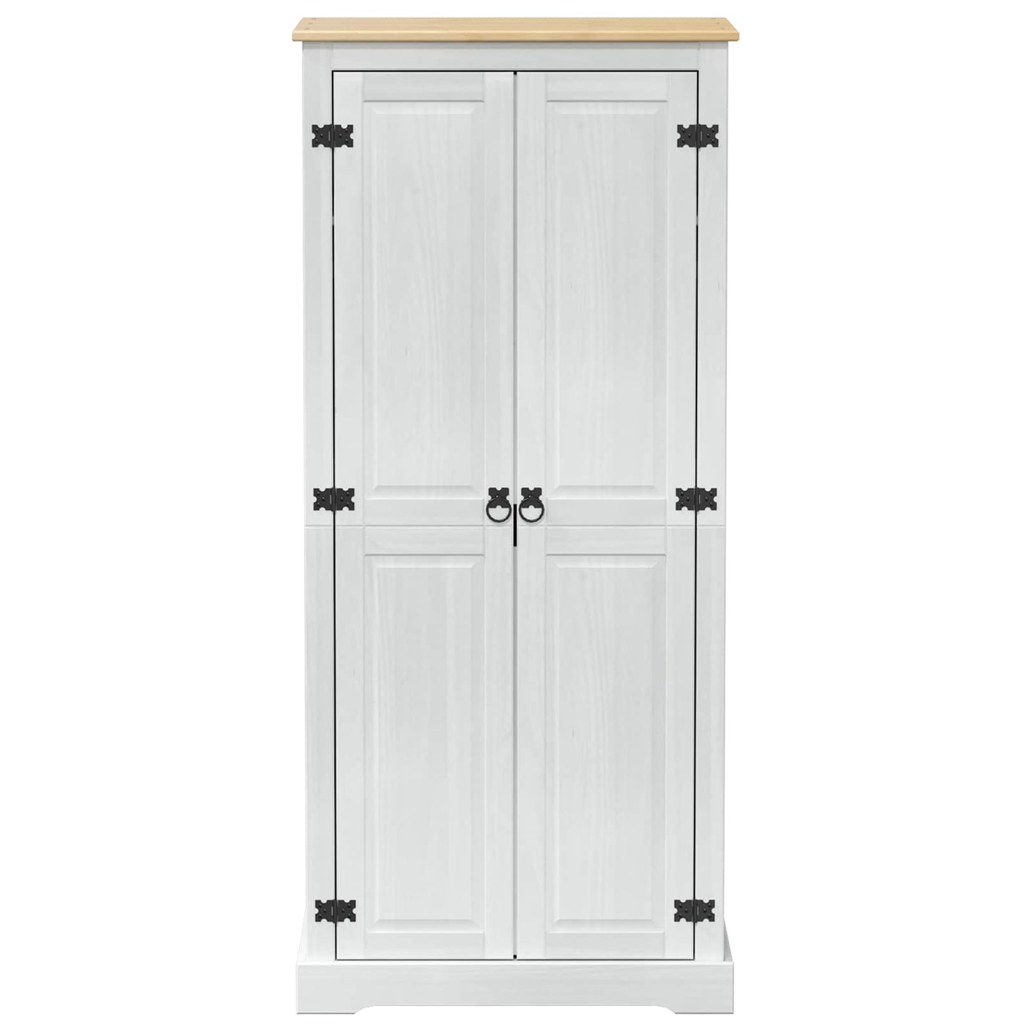 Kasten met plank Wit 76 x 50 x 170 cm Massief grenenhout