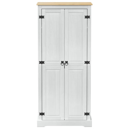 Kasten met plank Wit 76 x 50 x 170 cm Massief grenenhout