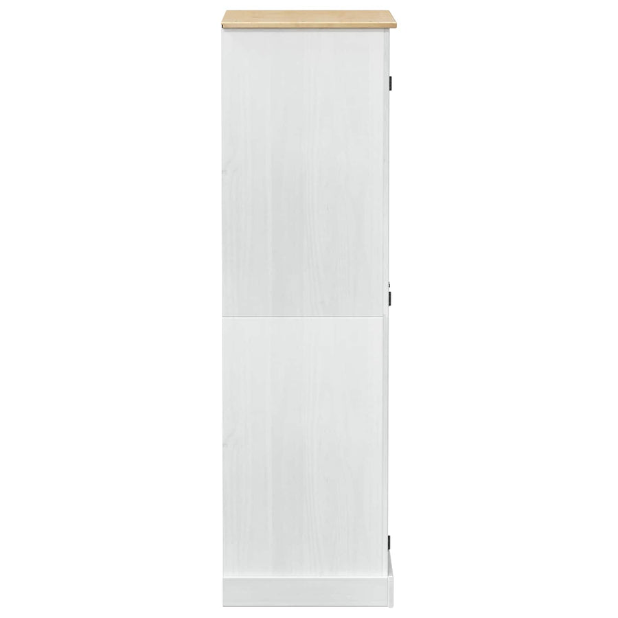 Kasten met plank Wit 76 x 50 x 170 cm Massief grenenhout