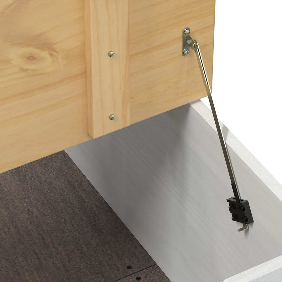 storage box met plank Wit 78 x 78 x 45 cm Massief grenenhout