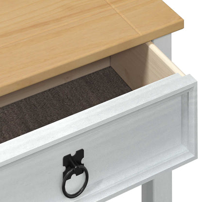 Console tafel met lade Wit 55 x 35 x 73 cm Massief grenenhout