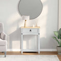 Console tafel met lade Wit 55 x 35 x 73 cm Massief grenenhout