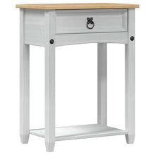 Console tafel met lade Wit 55 x 35 x 73 cm Massief grenenhout