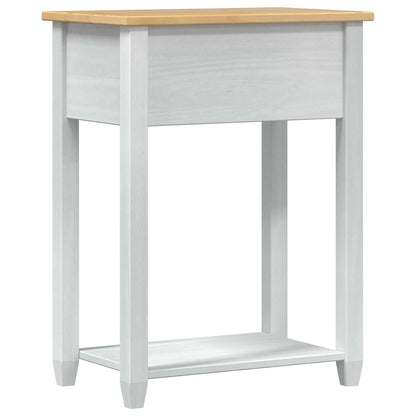 Console tafel met lade Wit 55 x 35 x 73 cm Massief grenenhout