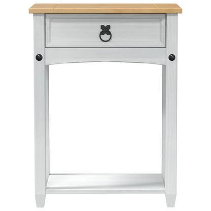 Console tafel met lade Wit 55 x 35 x 73 cm Massief grenenhout
