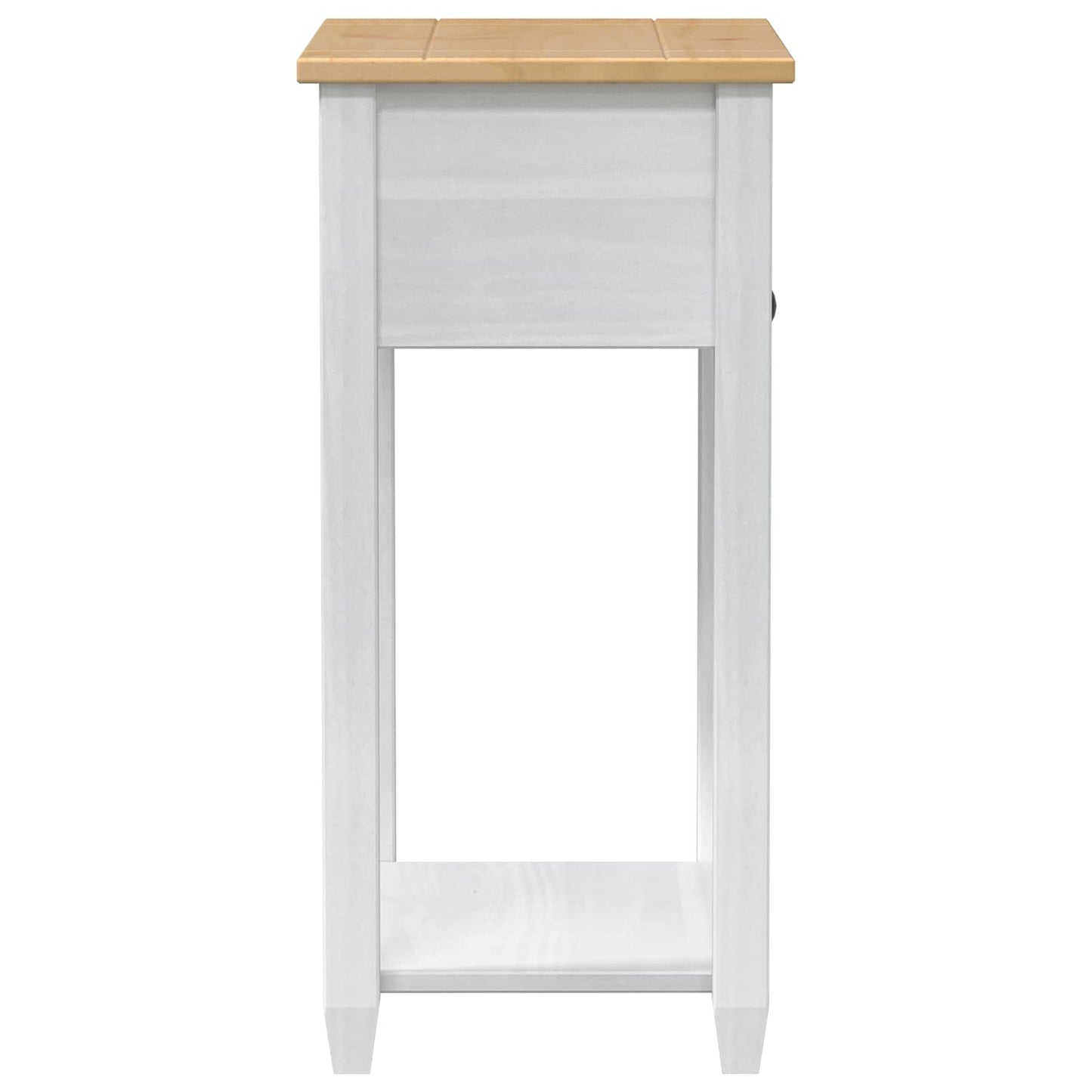 Console tafel met lade Wit 55 x 35 x 73 cm Massief grenenhout