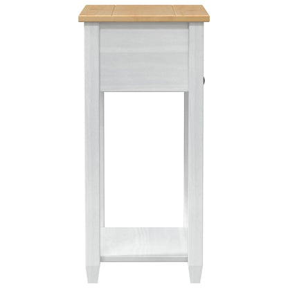 Console tafel met lade Wit 55 x 35 x 73 cm Massief grenenhout