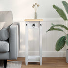 Plantenstandaard grenenhout 30x30x73 cm wit