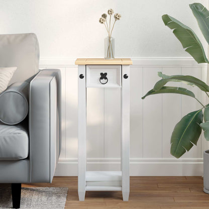 Plantenstandaard Wit 30 x 30 x 73 cm Massief grenenhout