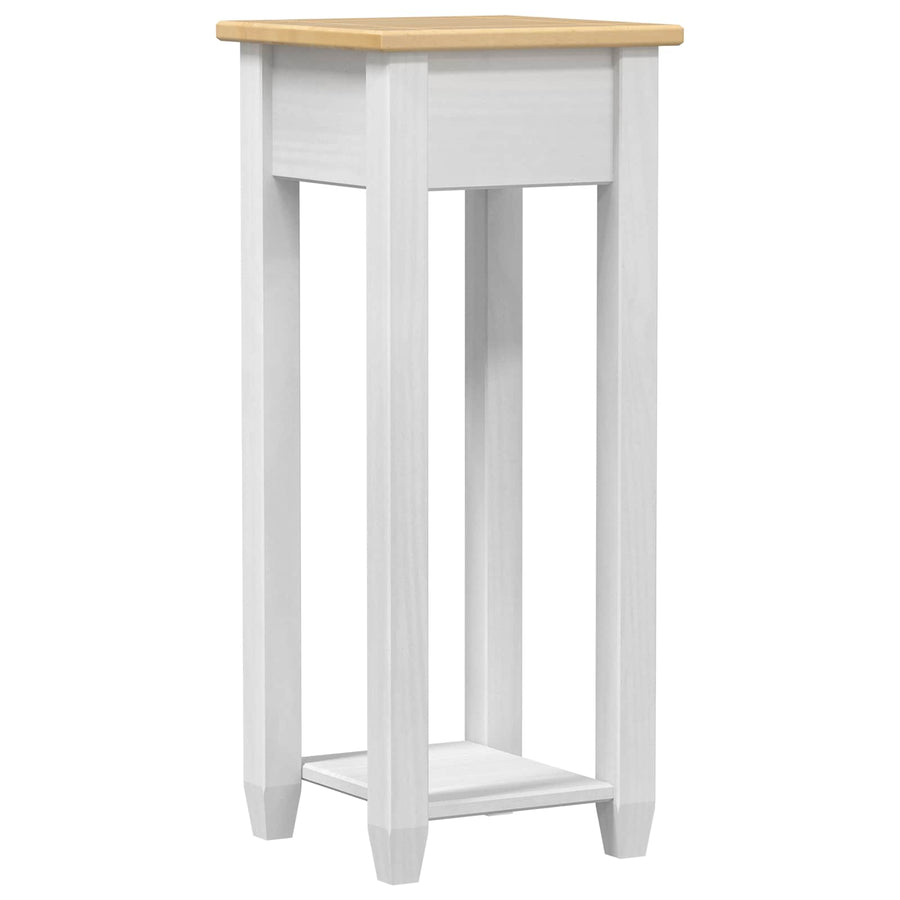 Plantenstandaard Wit 30 x 30 x 73 cm Massief grenenhout