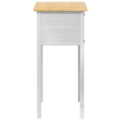 Console tafel met lade Wit 73 x 35 x 73 cm Massief grenenhout
