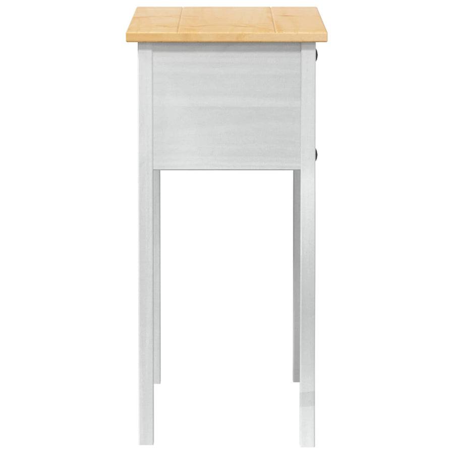 Console tafel met lade Wit 73 x 35 x 73 cm Massief grenenhout