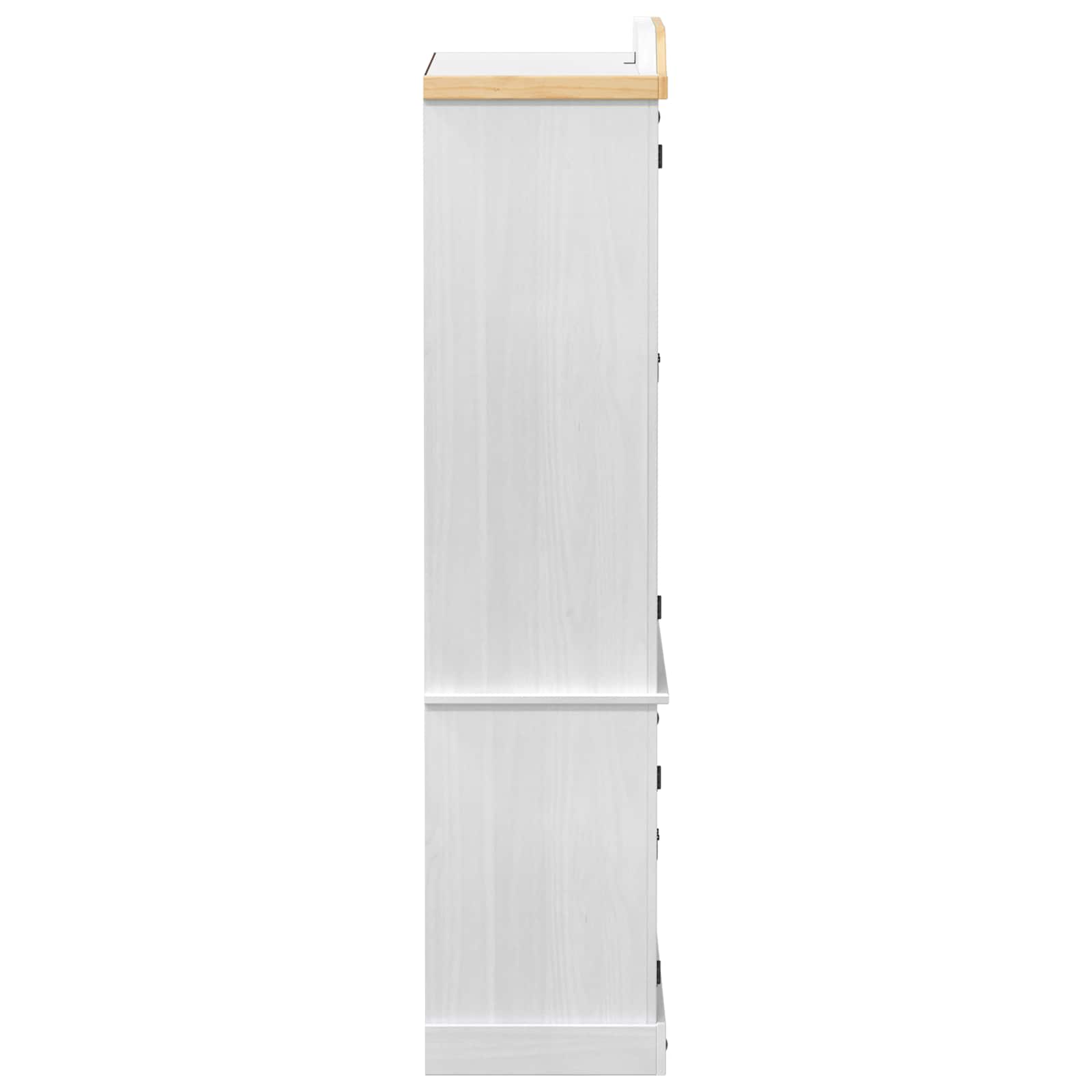 Vitrinekast Wit 103,5 x 42 x 180 cm Massief grenenhout