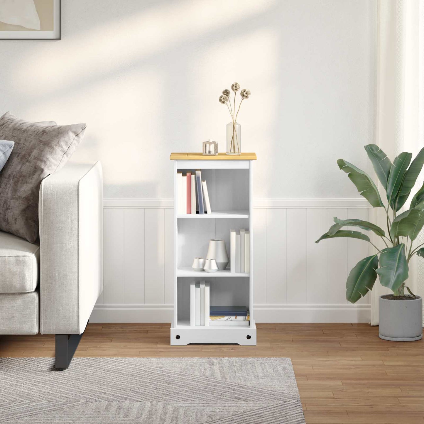 Boekenkast Wit 46 x 29 x 100 cm Massief grenenhout