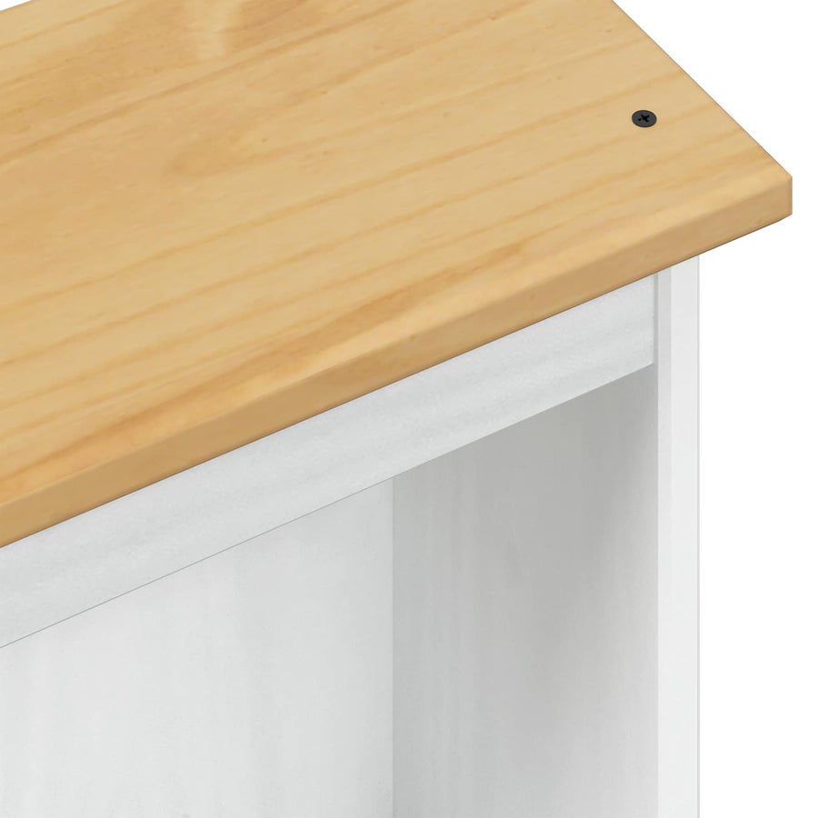 Boekenkast Wit 46 x 20 x 170 cm Massief grenenhout