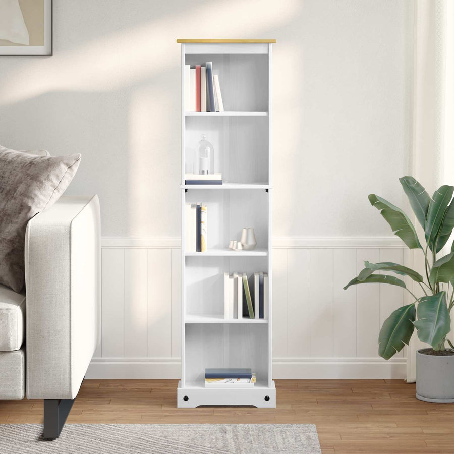 Boekenkast Wit 46 x 20 x 170 cm Massief grenenhout