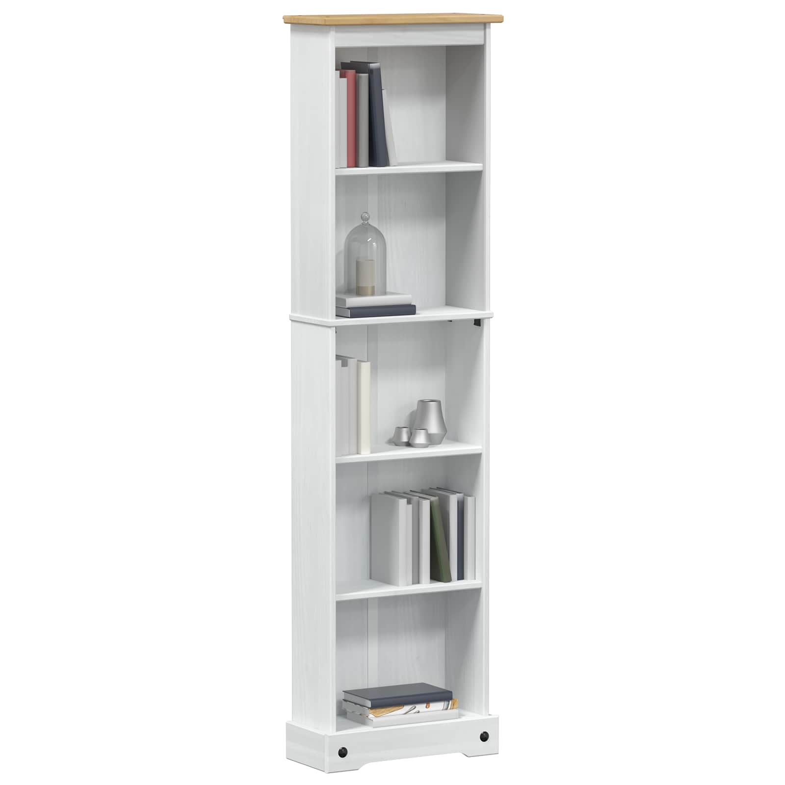 Boekenkast Wit 46 x 20 x 170 cm Massief grenenhout