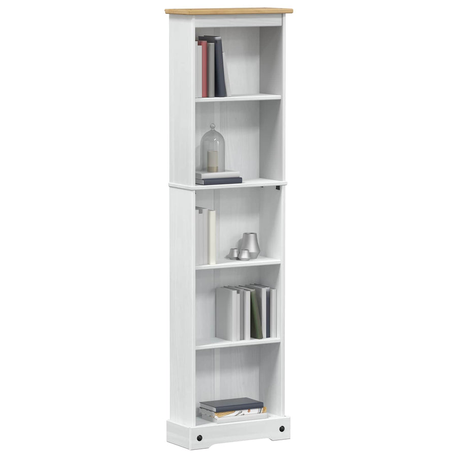 Boekenkast Wit 46 x 20 x 170 cm Massief grenenhout