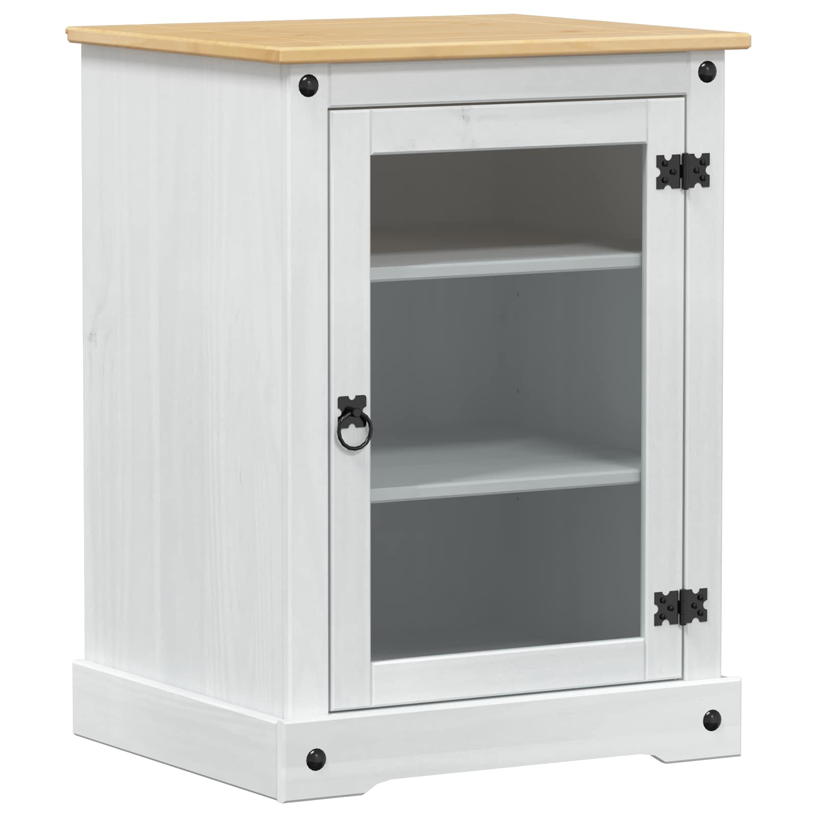 HiFi kast Wit 60 x 50 x 82 cm Massief grenenhout