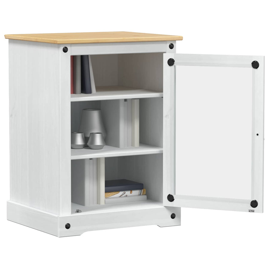HiFi kast Wit 60 x 50 x 82 cm Massief grenenhout