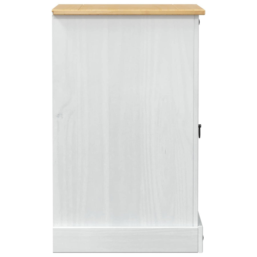 HiFi kast Wit 60 x 50 x 82 cm Massief grenenhout
