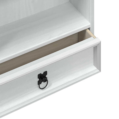 CD kast Wit 52 x 17.5 x 103 cm Massief grenenhout