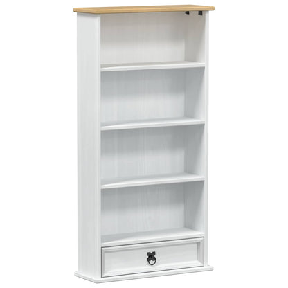 CD kast Wit 52 x 17.5 x 103 cm Massief grenenhout
