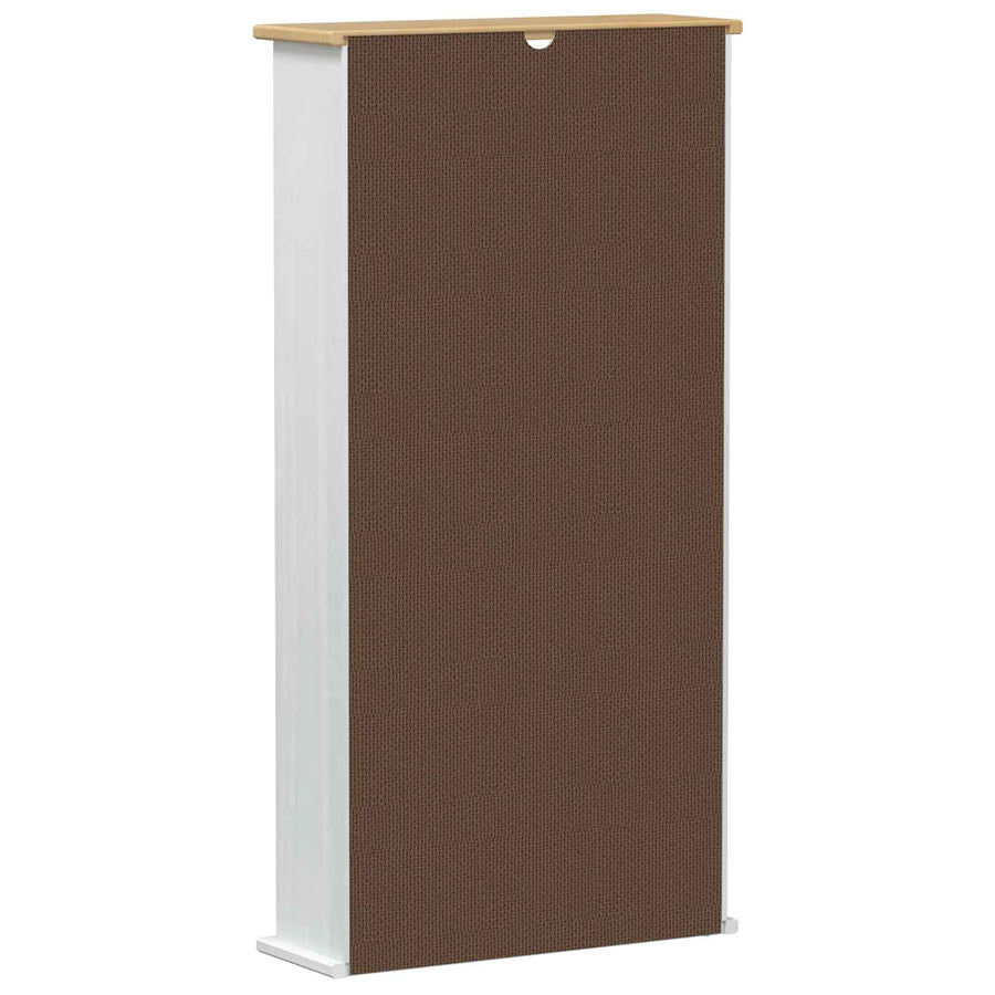 CD kast Wit 52 x 17.5 x 103 cm Massief grenenhout