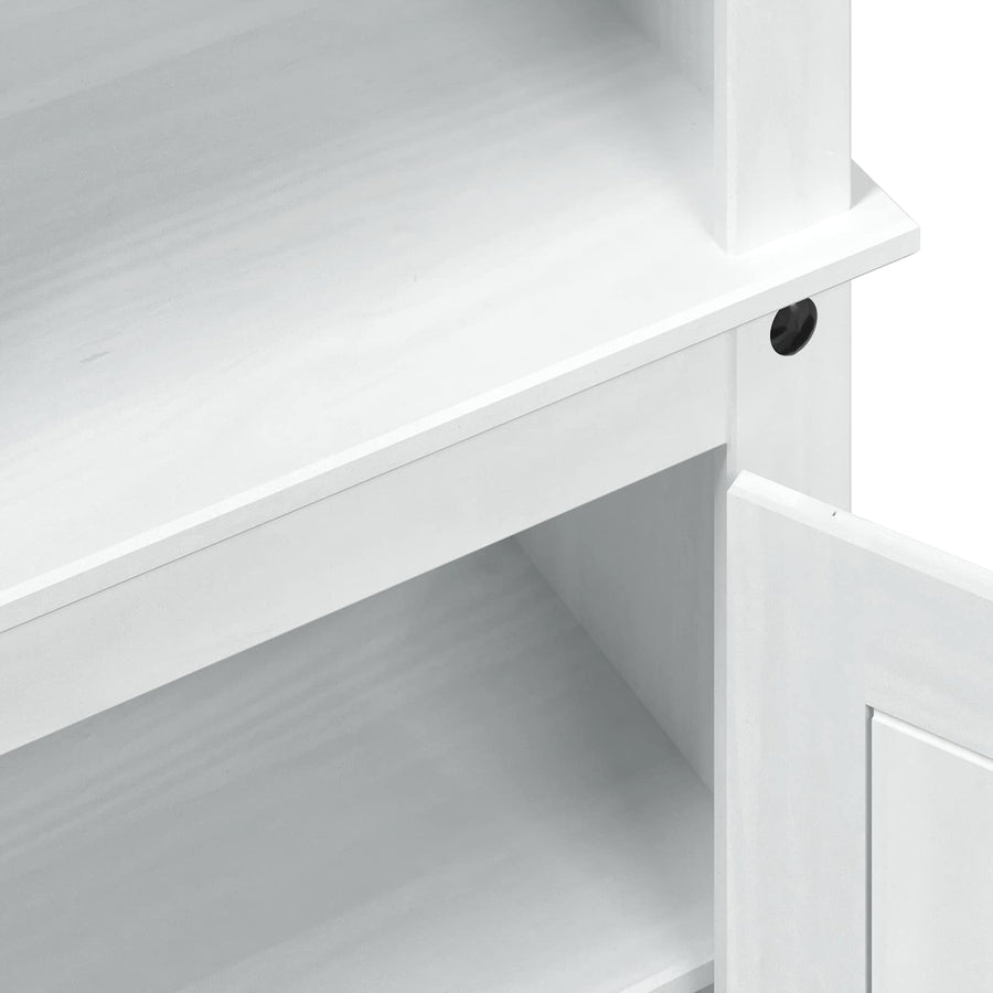 Hoge kast Wit 74 x 38 x 170 cm Massief grenenhout