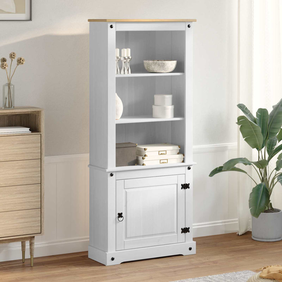 Hoge kast Wit 74 x 38 x 170 cm Massief grenenhout