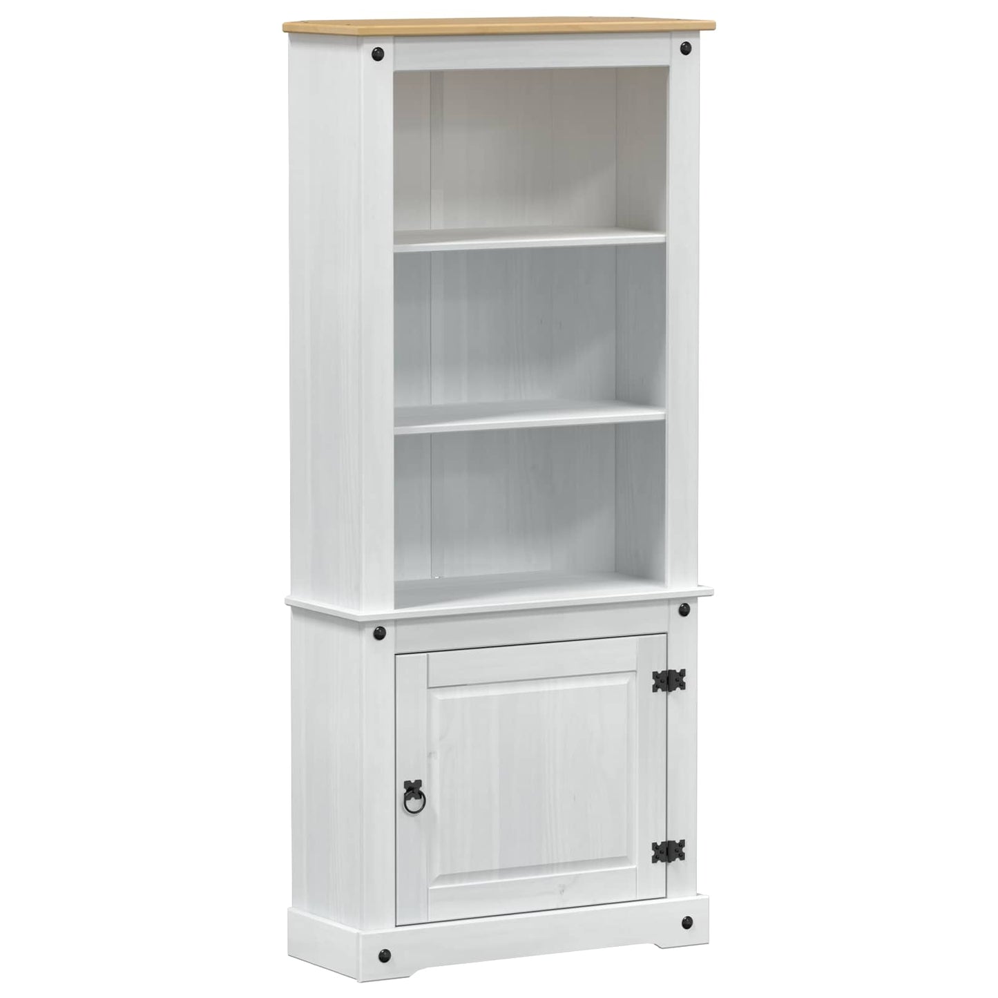 Hoge kast Wit 74 x 38 x 170 cm Massief grenenhout
