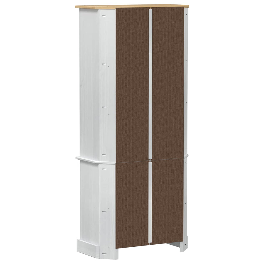 Hoge kast Wit 74 x 38 x 170 cm Massief grenenhout