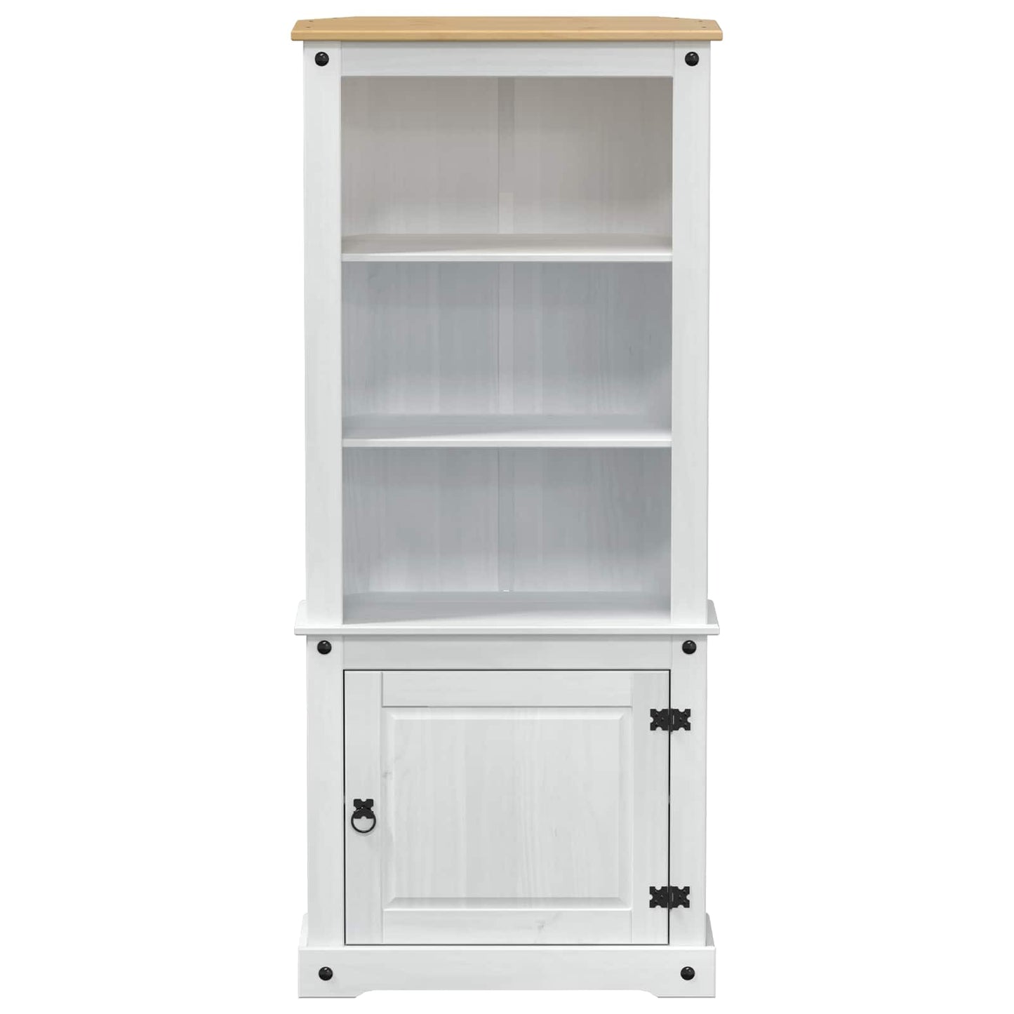 Hoge kast Wit 74 x 38 x 170 cm Massief grenenhout