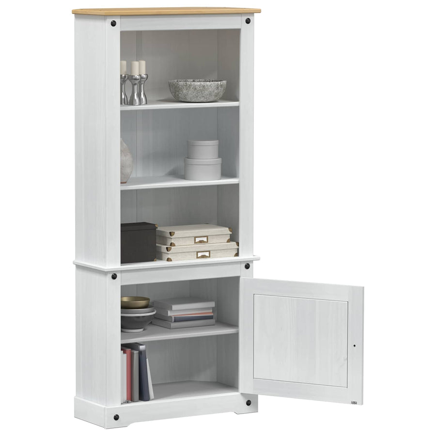 Hoge kast Wit 74 x 38 x 170 cm Massief grenenhout