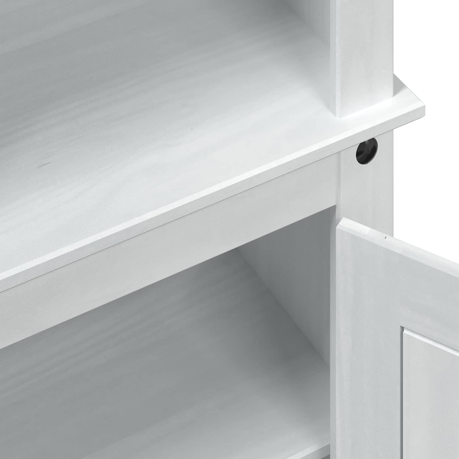 Schoenenkast Wit 86 x 38.5 x 1080 cm Massief grenenhout