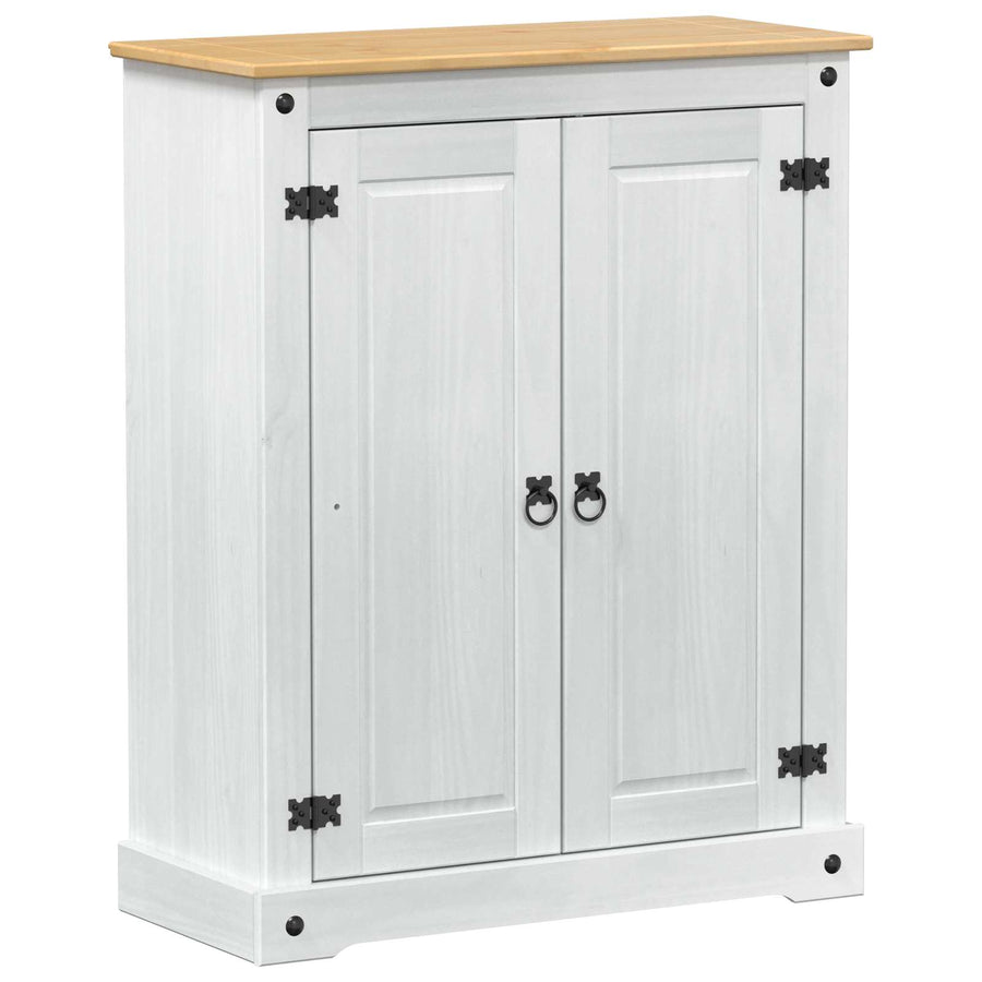 Schoenenkast Wit 86 x 38.5 x 1080 cm Massief grenenhout