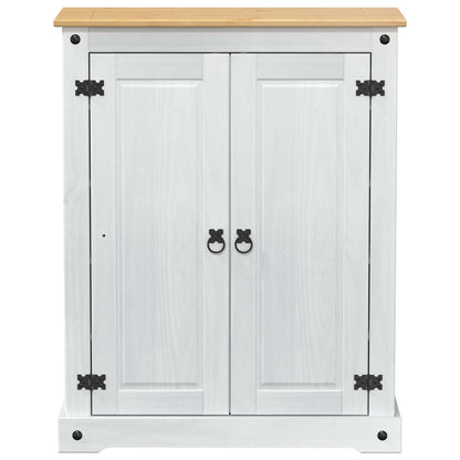 Schoenenkast Wit 86 x 38.5 x 1080 cm Massief grenenhout