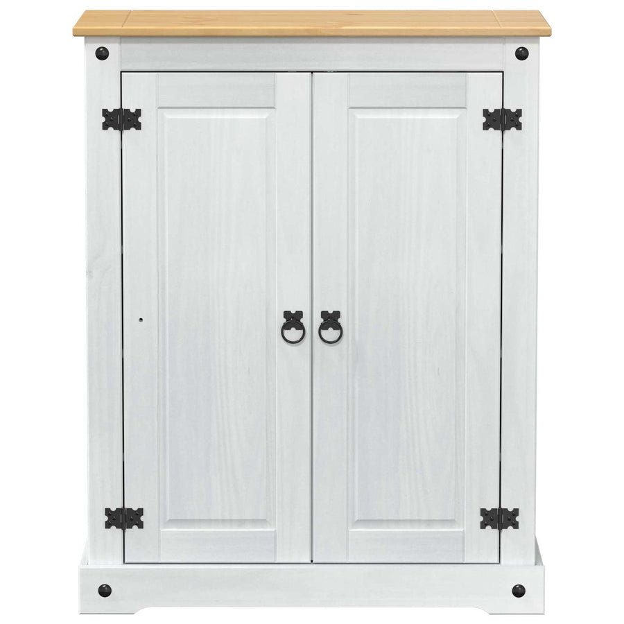 Schoenenkast Wit 86 x 38.5 x 1080 cm Massief grenenhout